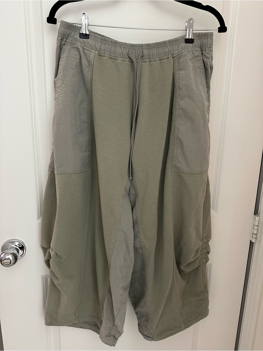 Anthropologie Olive Green Cargo Parachute Pants